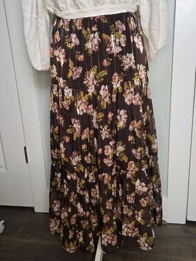 Lauren Conrad Women Satin Skirt - Brown